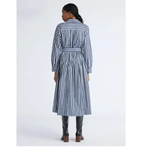 Free Assembly Belted Cotton Maxi Shirtdress With Long Sleeves - Picture 2 of 13